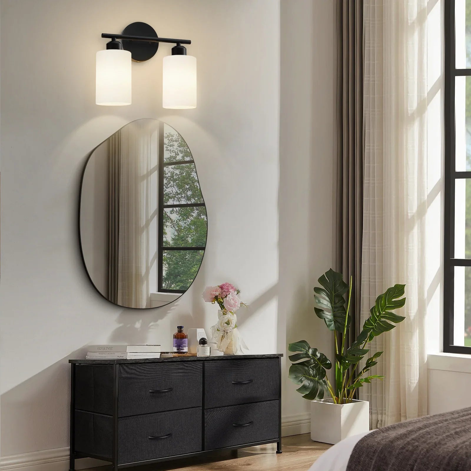 Illuminate Spaces with Modern Two-Light Vanity Fixtures