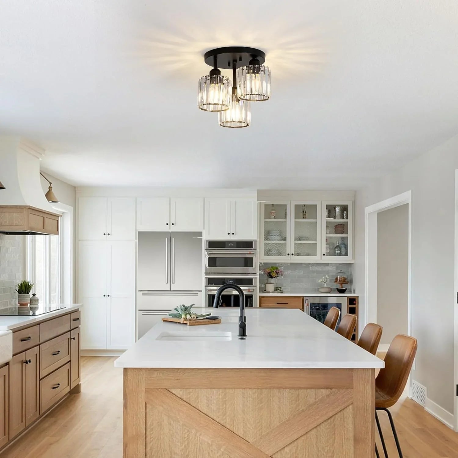 Elevate Home Décor with Crystal Semi Flush Mount Lights