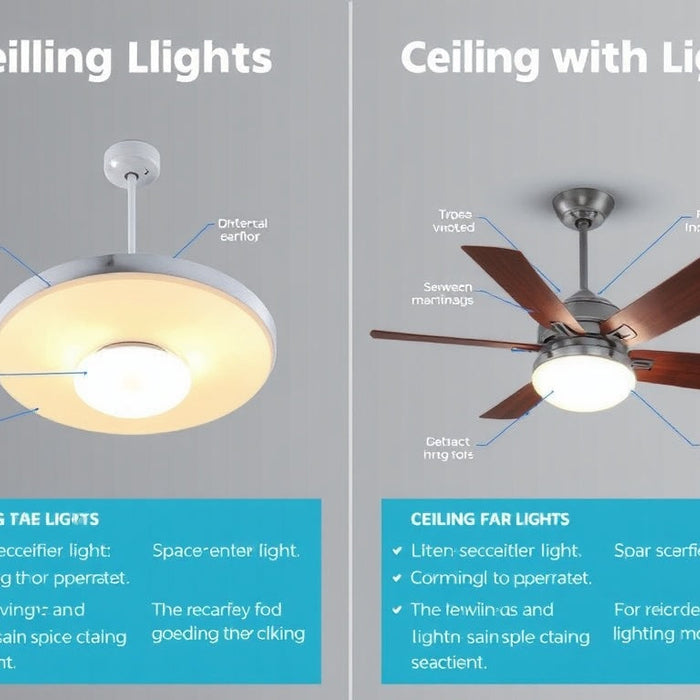 Space-Saving Showdown: Ceiling Lights vs Ceiling Fans with Lights