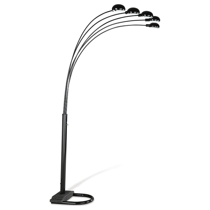 Illuminate Space Elegantly with Chrome Crystal Arc Floor Lamp