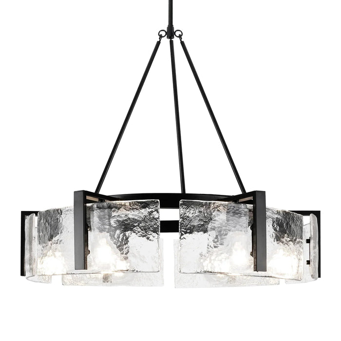 Illuminate Home Elegantly with Drum Matte Black Chandelier