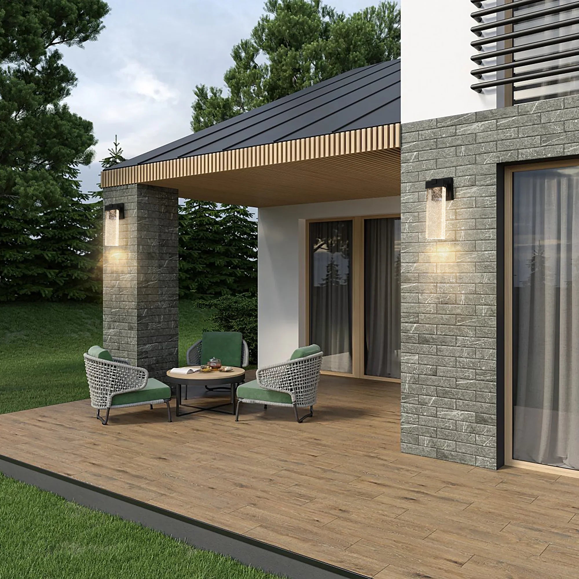 Enhance Outdoor Spaces with Stylish 2-Pack Wall Light Fixture