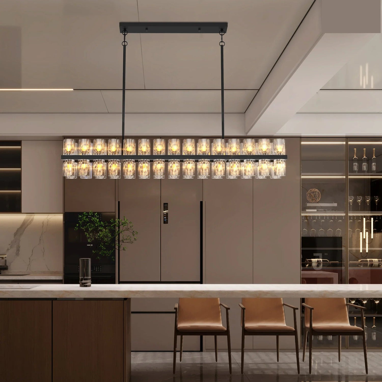 Elevate Home Interiors Using Rectangular Crystal Chandelier