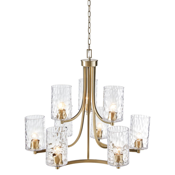 9-Light Chandelier Round Tiered for Elegant Home Decor