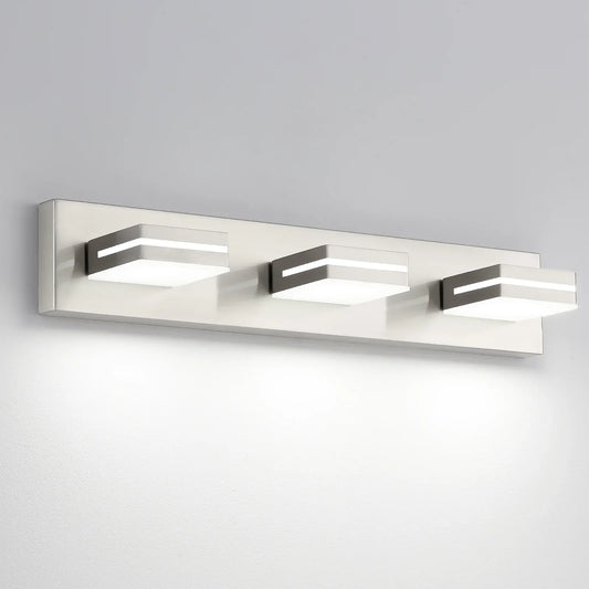 Bathroom Vanity Light Brushed Nickel Modern 24W LED 350° Adjustable Lamp Head ETL Listed - okeli lights