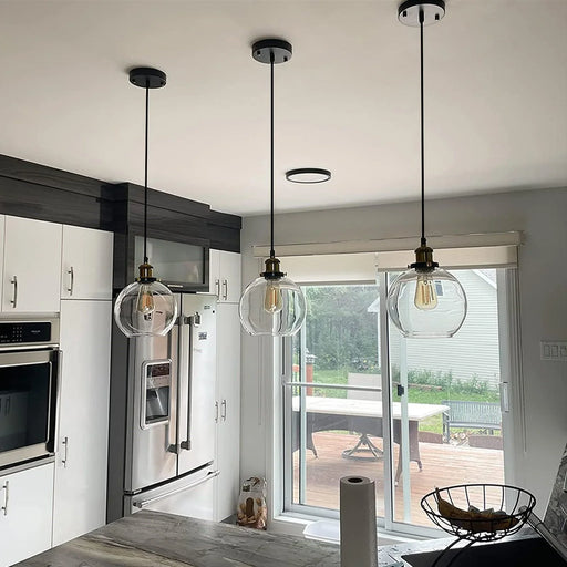 Glass Pendant Light Modern Hanging Single Dome Island Light 1-3-Pack - okeli lights