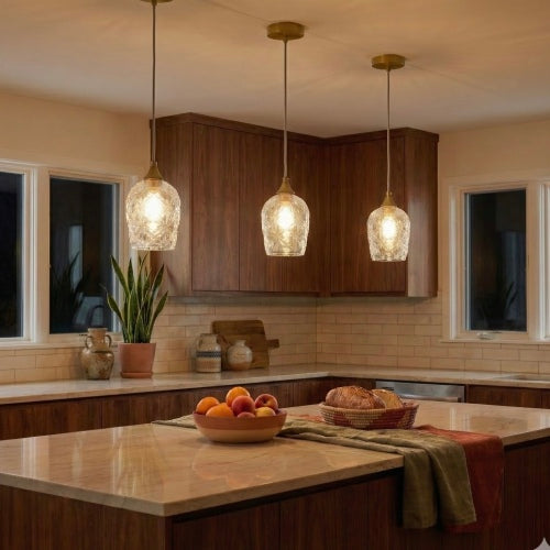 Mid-Century Modern Classic Design Pendant Lamp Gold and Clear