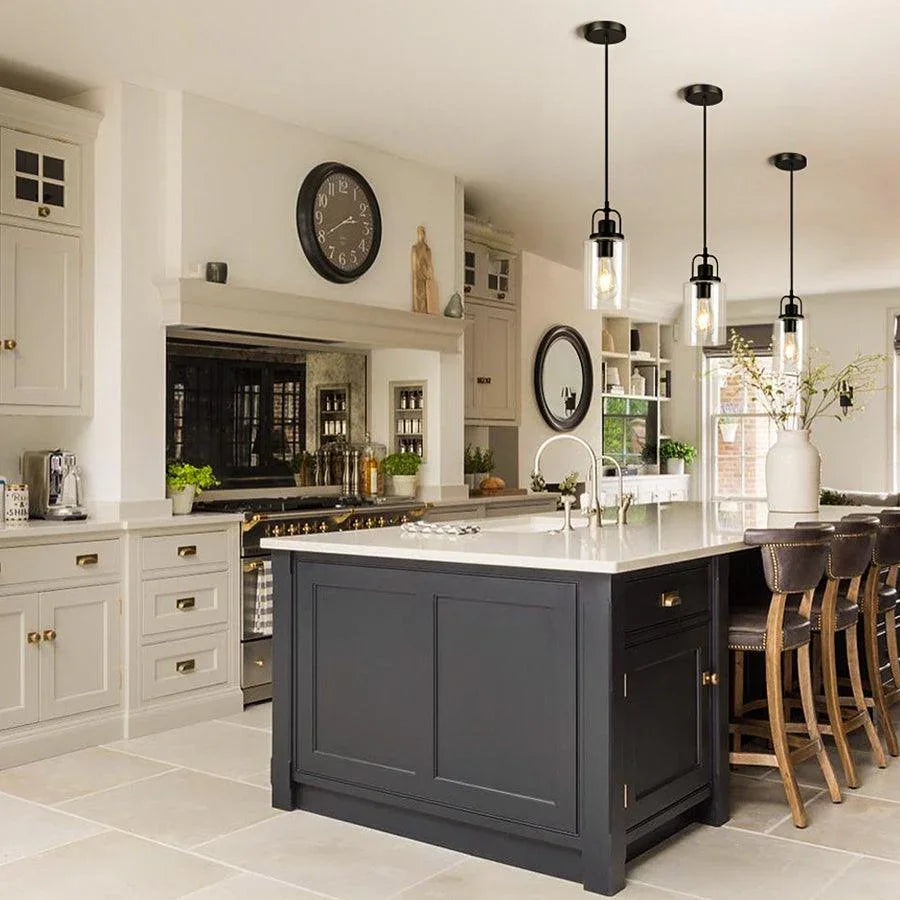 Pendant Light Kitchen Island 1-3-Pack Modern with Clear Glass Shade - okeli lights