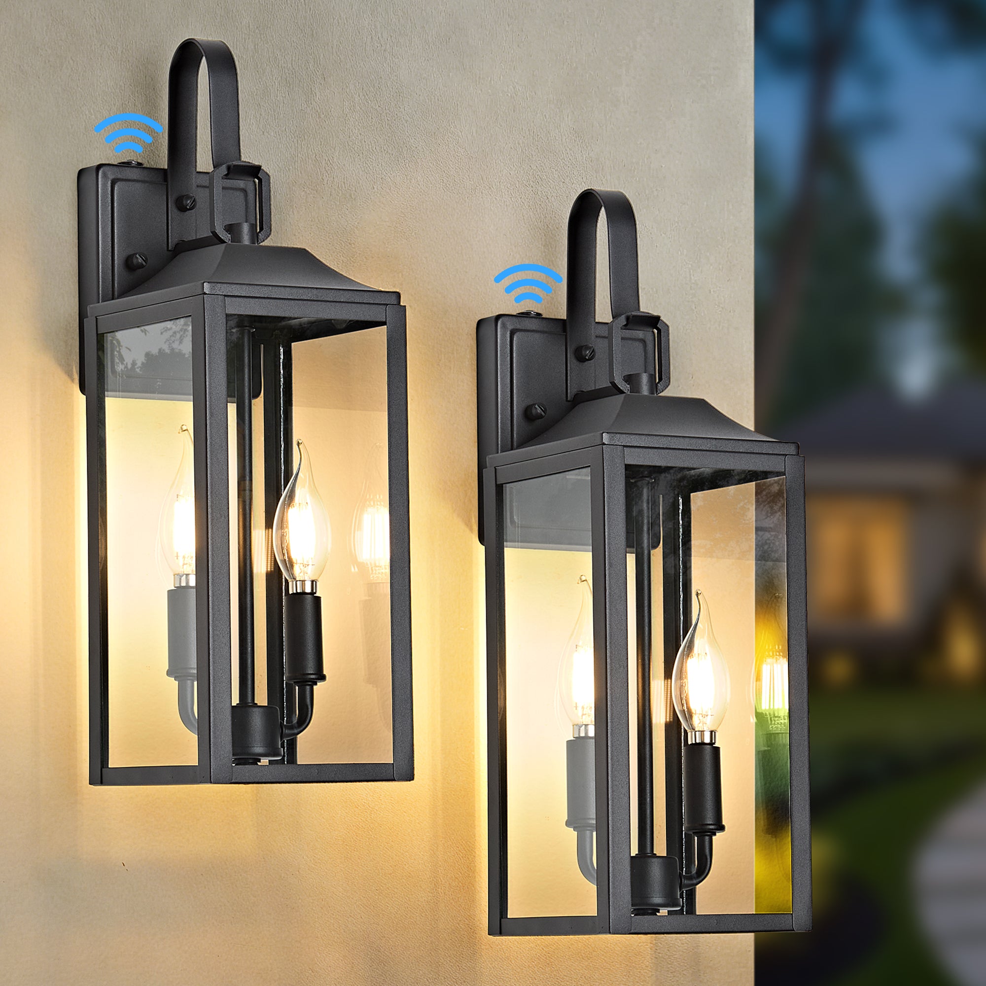 Outdoor Lighting Fixtures Dusk to Dawn Wall Sconce Front Porch Exterior Light 1-Pack