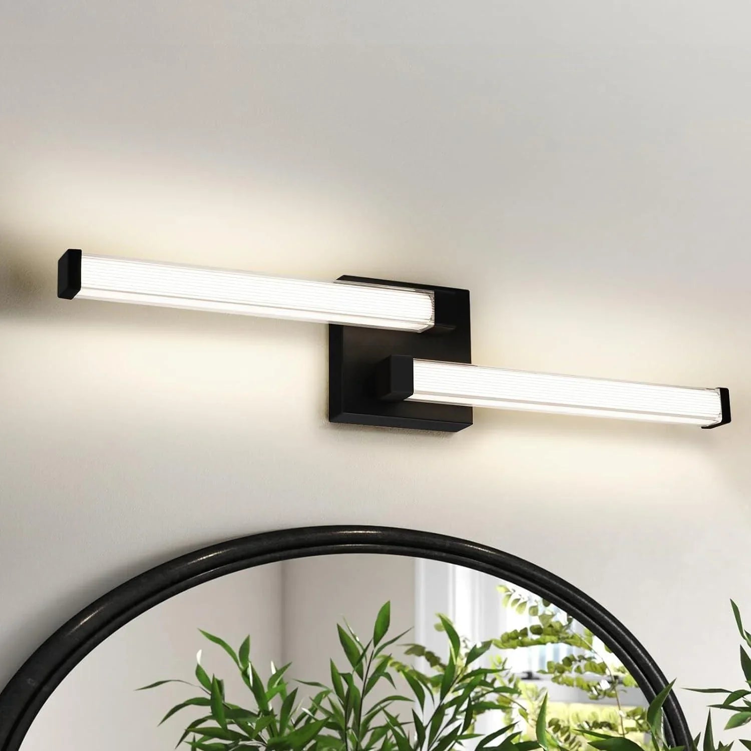 Black Vanity Lights Bathroom LED Dimmable Modern Wall Lighting - okeli lights