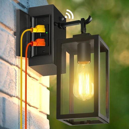 Dusk to Dawn Outdoor Wall Lights Waterproof Anti-Rust with GFCI Outlet - okeli lights