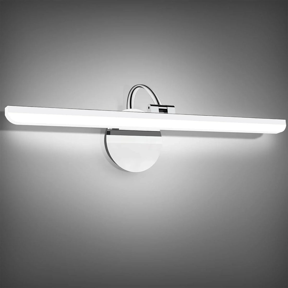OKELI Bathroom Light Fixtures Chrome 180°Rotatable Dimmable LED Light