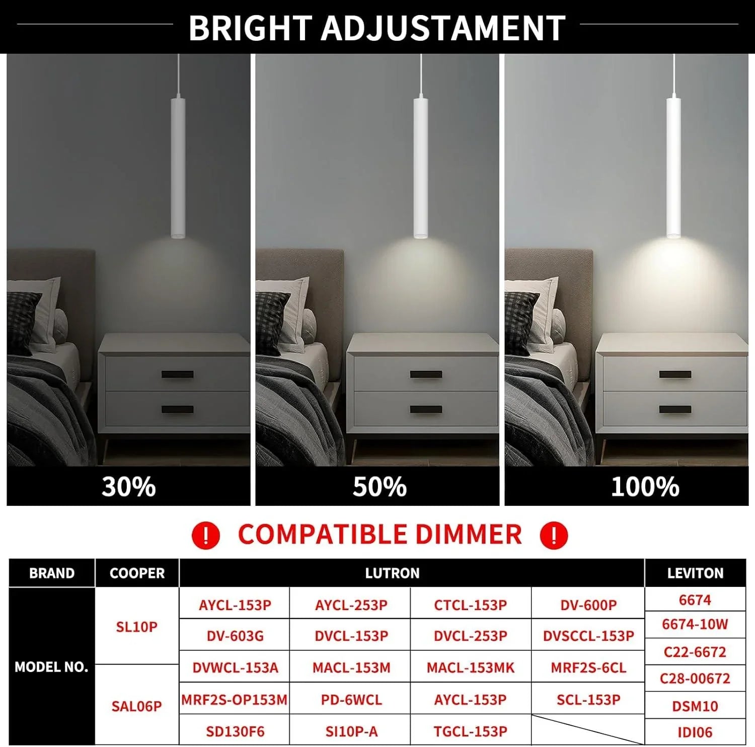 OKELI Modern White LED Minimalist Pendant Lights Ceiling Fixture 3-pack - okeli lights