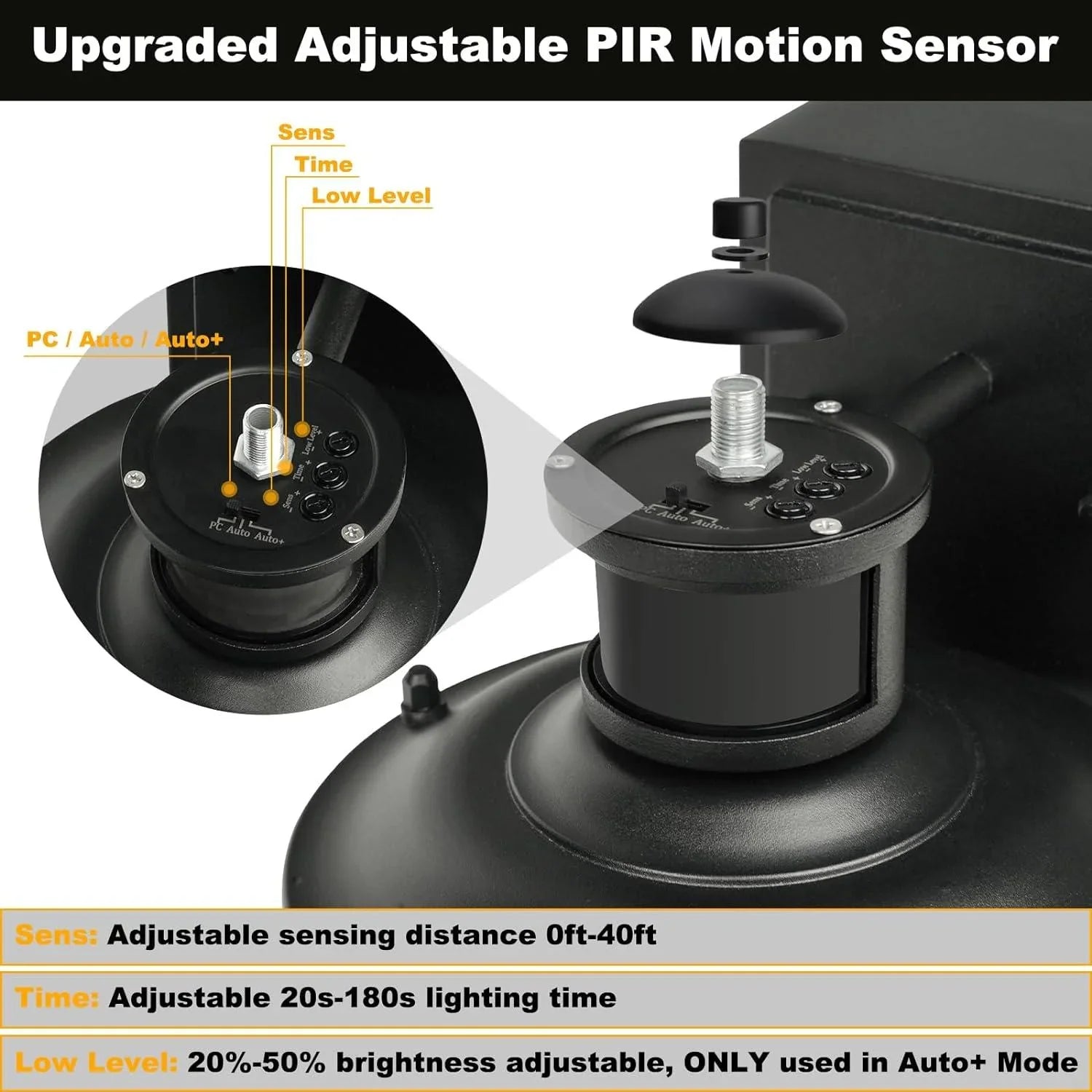 Porch Lights with GFCI Outlet, Dusk to Dawn Motion Sensor Outdoor Wall Lights - okeli lights