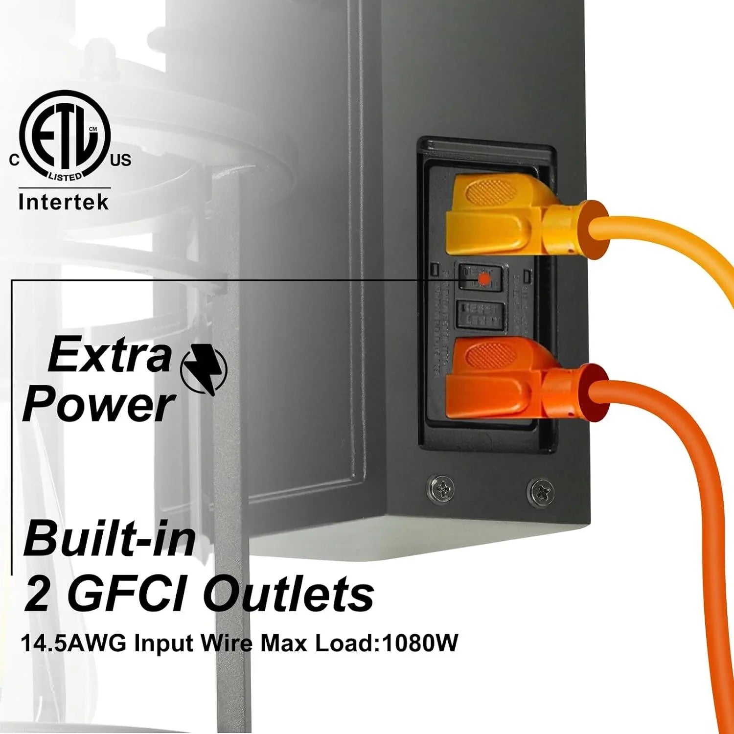 Porch Lights with GFCI Outlet, Dusk to Dawn Motion Sensor Outdoor Wall Lights - okeli lights