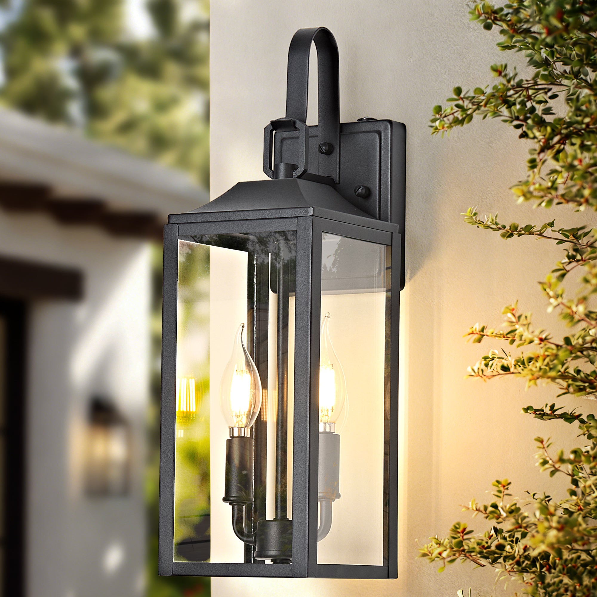 Outdoor Lighting Fixtures Dusk to Dawn Wall Sconce Front Porch Exterior Light 1-Pack