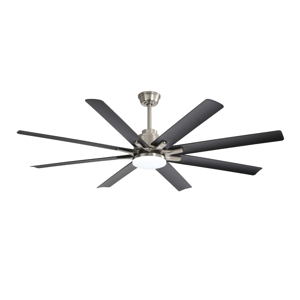 66" Modern Smart Ceiling Fan with LED Light, Dimmable, 8 ABS Blades, Quiet Reversible DC Motor, Remote & App Control