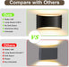 OKELI Modern Black LED Wall Sconces, Up and Down Indoor Wall Lights - okeli lights