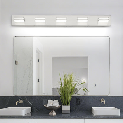 5-Light Bathroom Vanity Modern LED Light Over Mirror Dimmable Mirror Front Lighting