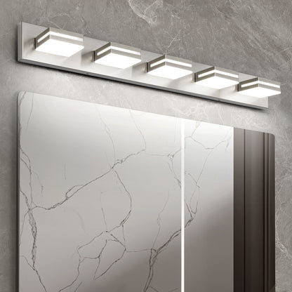5-Light Bathroom Vanity Modern LED Light Over Mirror Dimmable Mirror Front Lighting