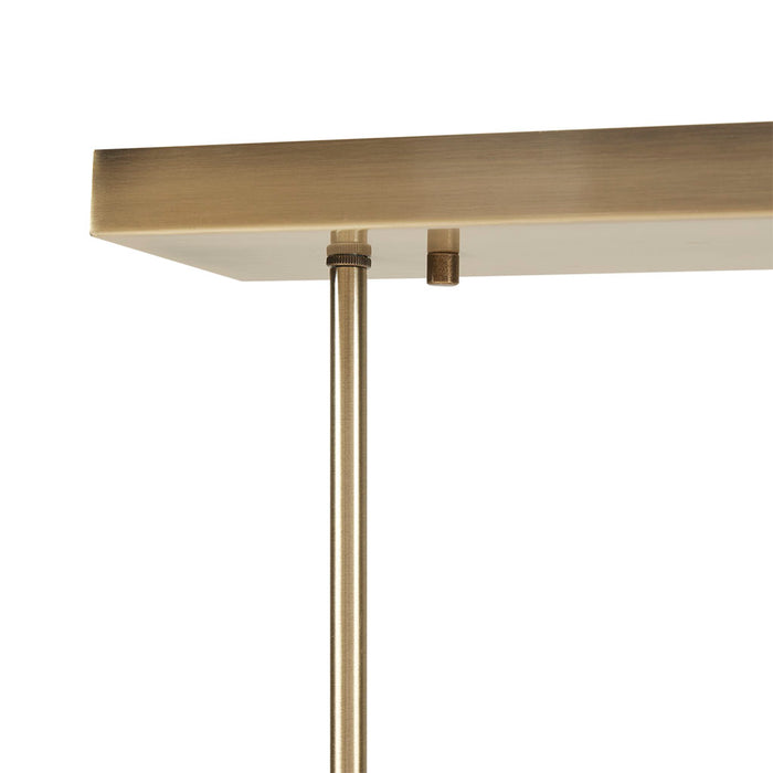 6-Light Linear Glass Globe Chandelier Industrial Vintage Brass Dining Room & Kitchen Island Pendant Lighting