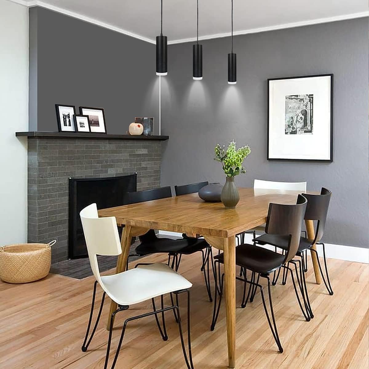 OKELI White Pendant Lights Kitchen Island,Modern Pendent Light Fixture
