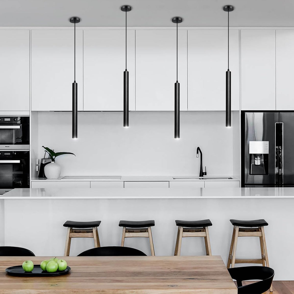 OKELI Modern LED Pendant Light, 3-CCT Dimmable Pendant Lighting, Adjustable Height 1-3 Pack