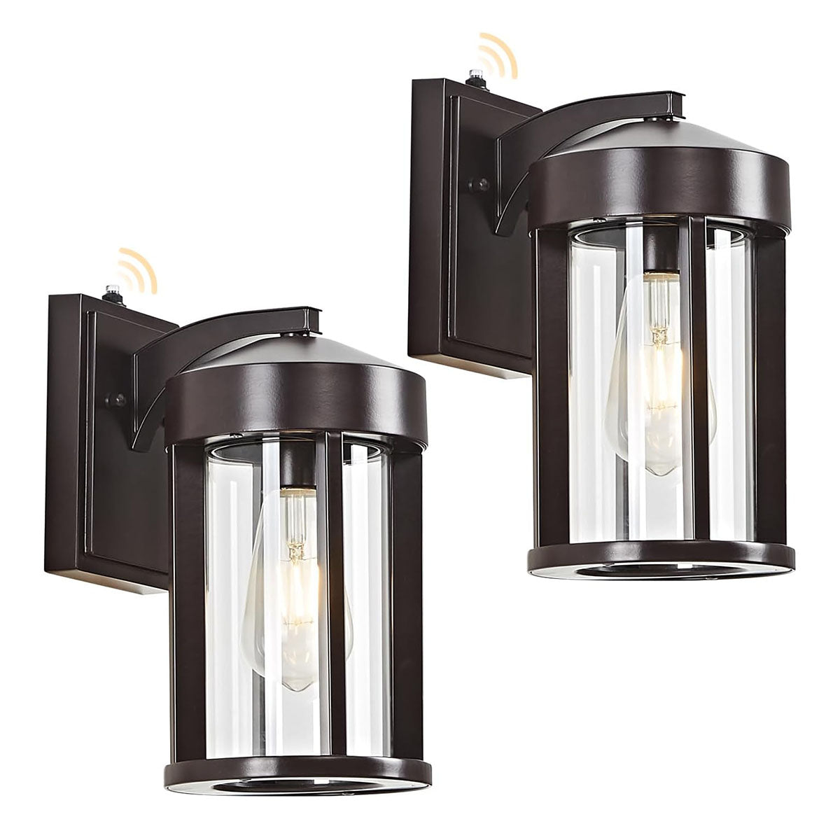 OKELI Dusk to Dawn Coffee-Bronze Outdoor Wall Lights Fixture with Photocell Sensor Waterproof Anti-Rust Porch Light