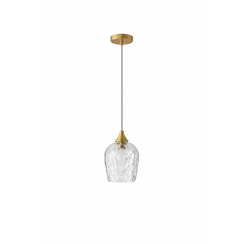 Mid-Century Modern Classic Design Pendant Lamp Gold and Clear