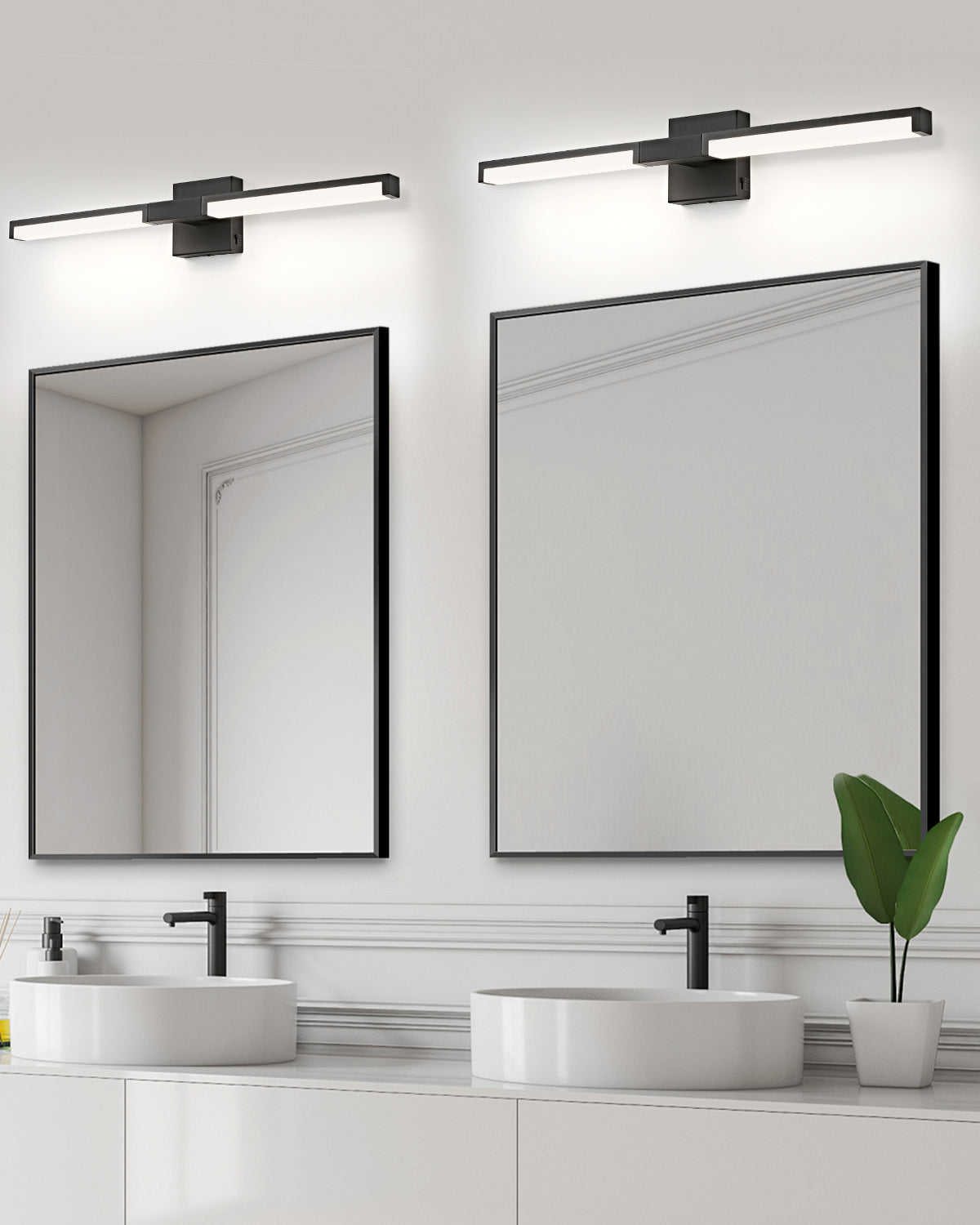 OKELI Modern LED Bathroom Vanity Light Bar – 5CCT Dimmable, 24W Over Mirror Light Fixture