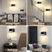 OKELI Modern Black LED Wall Sconces, 1 Pack Up and Down Indoor Wall Lights, Hardwired Sconces - okeli lights