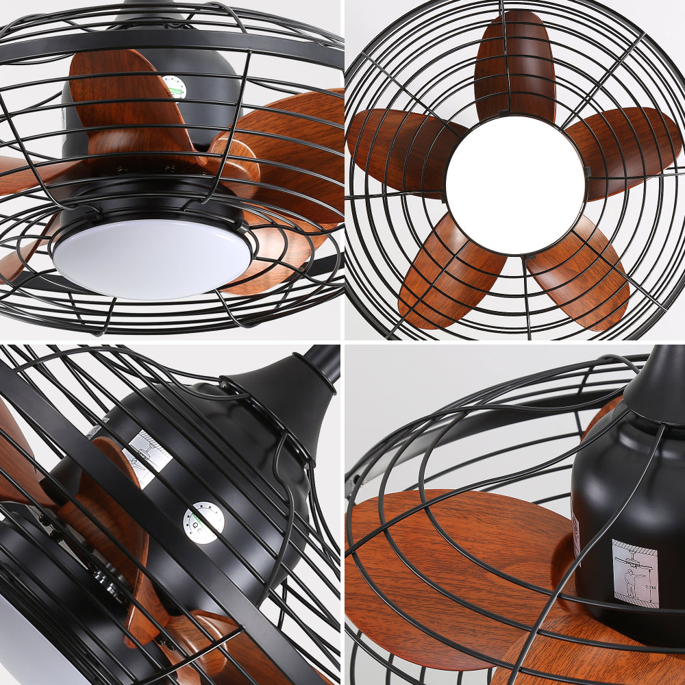 20-Inch Downrod Mount Ceiling Fan LED 18W 3CCT for Outside Patios Pergola