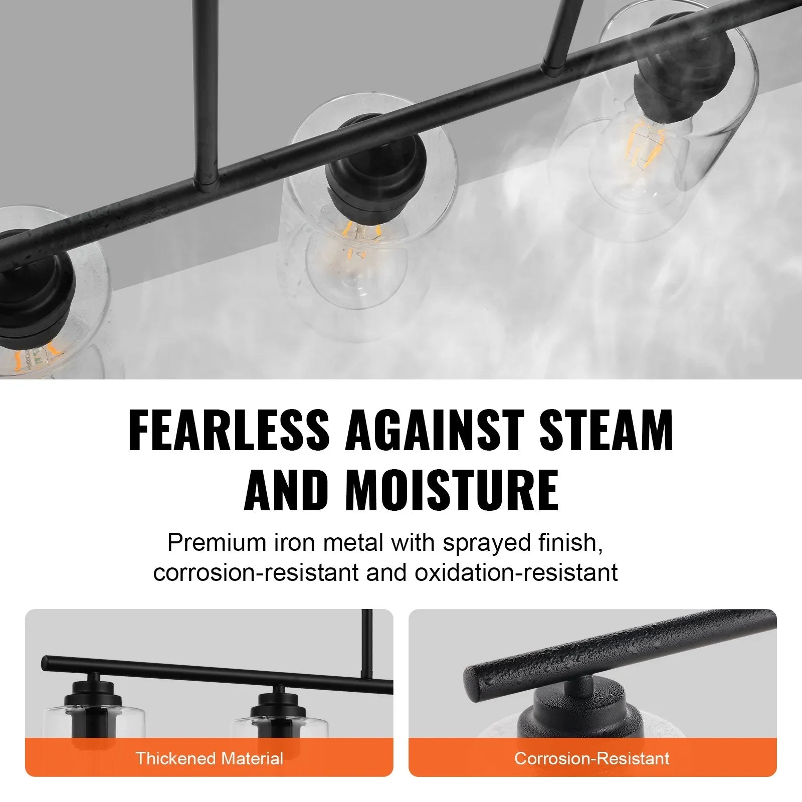 5-Light Kitchen Island Pendant Lights 60W Adjustable Dining Room Light E26 - okeli lights