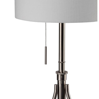 32-37"H Adjustable Tripod Table Lamp Fabric Shade Lighting - okeli lights