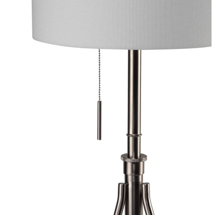 32-37"H Adjustable Tripod Table Lamp Fabric Shade Lighting - okeli lights