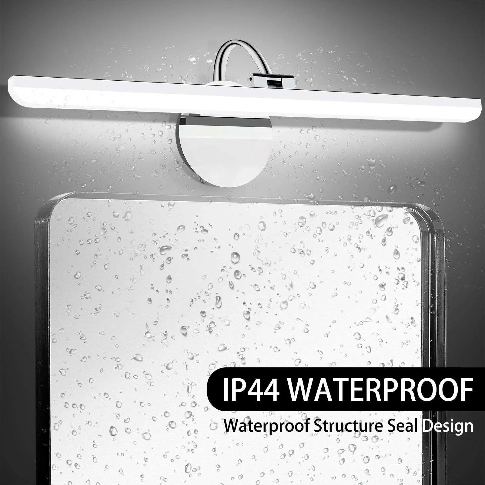 Bathroom Light Fixtures 180°Rotatable Dimmable LED Vanity Light Stainless Steel - okeli lights