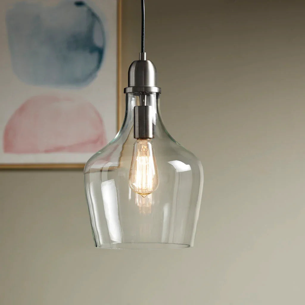 Auburn Bell Shaped Glass Classic Pendant Lights - okeli lights
