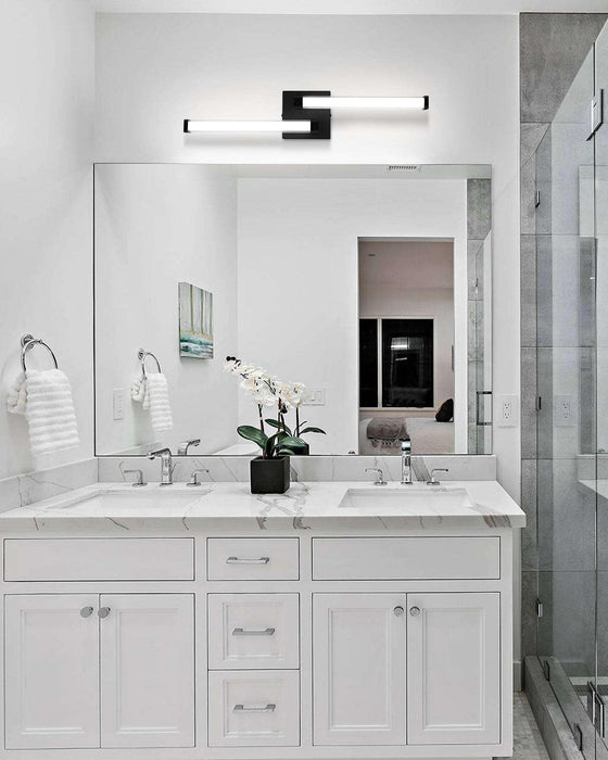 Black Vanity Lights Bathroom LED Dimmable Modern Wall Lighting - okeli lights
