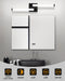 Black Vanity Lights Bathroom LED Dimmable Modern Wall Lighting - okeli lights