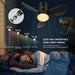 Black Small Ceiling Fan with Lights and Remote Modern Flush Mount LED - okeli lights