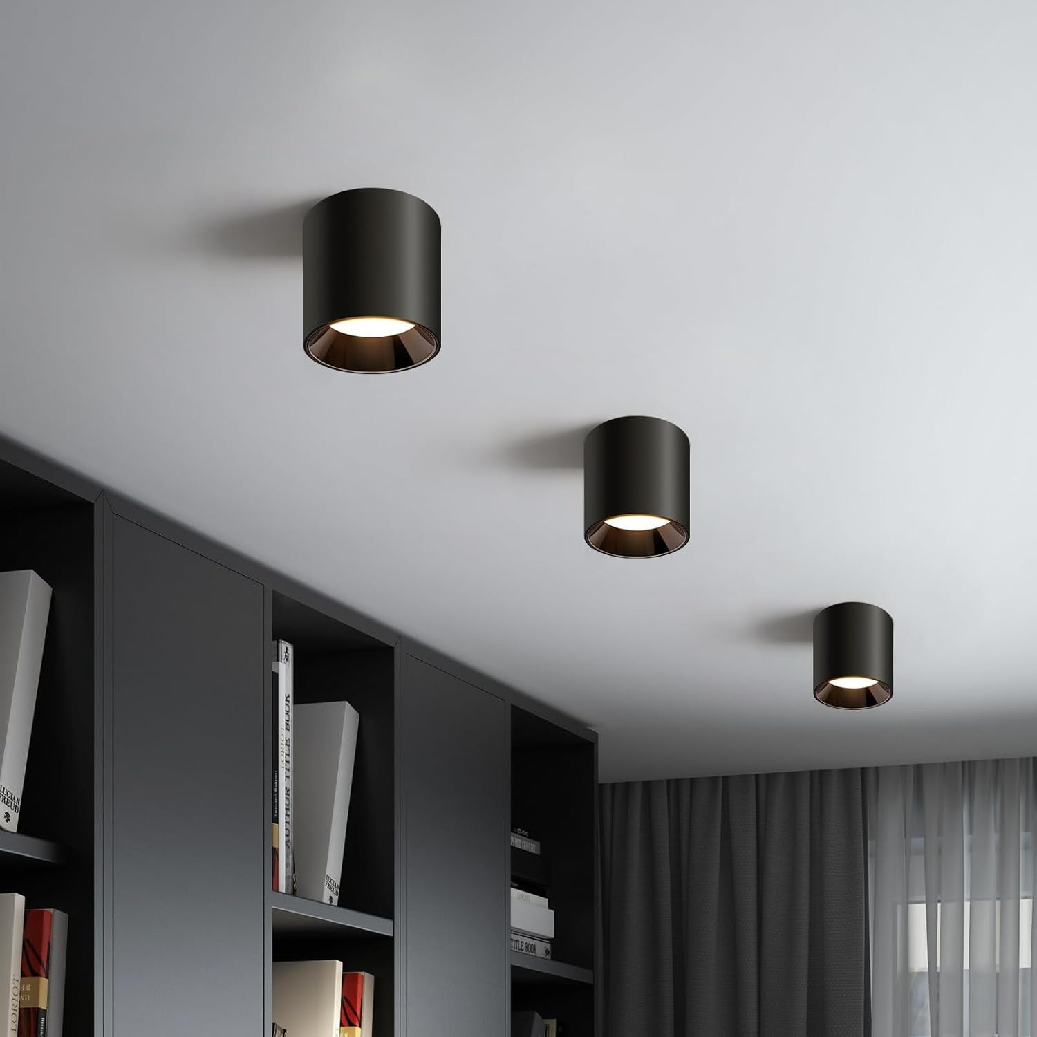 OKELI Flush Mount Matte Cylinder Down Ceiling Spotlight Modern 3CCT Dimmable LED