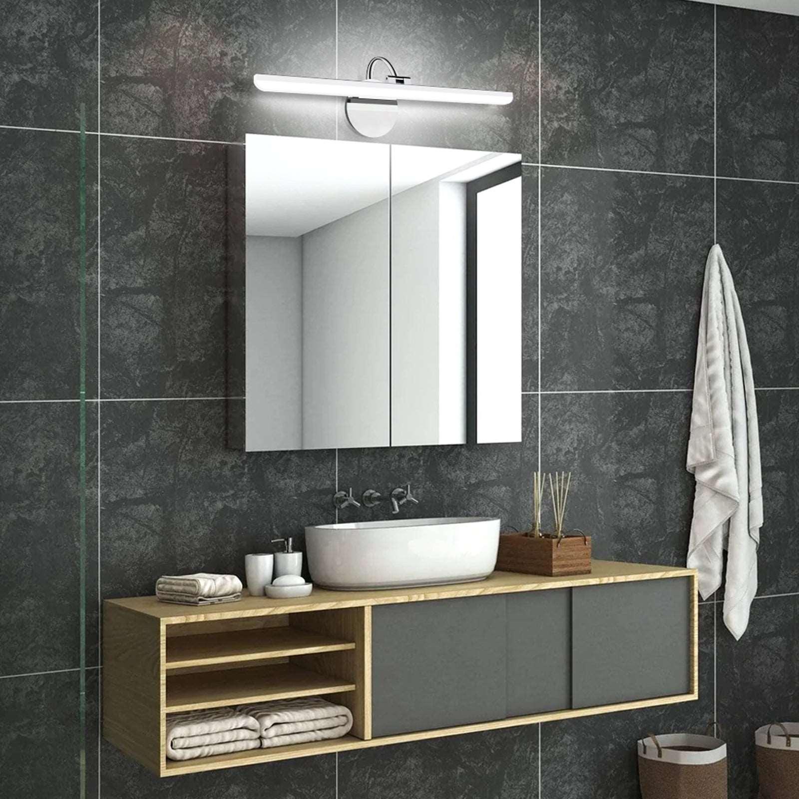 Bathroom Light Fixtures 180°Rotatable Dimmable LED Vanity Light Stainless Steel - okeli lights