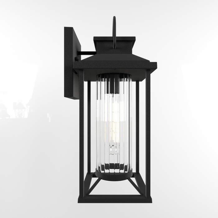 Outdoor Porch Lights Textured Black Exterior Lighting Fixtures Wall Mount Sconce Lantern 1-Pack
