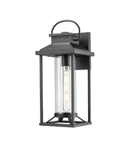 Outdoor Porch Lights Textured Black Exterior Lighting Fixtures Wall Mount Sconce Lantern 1-Pack - okeli lights