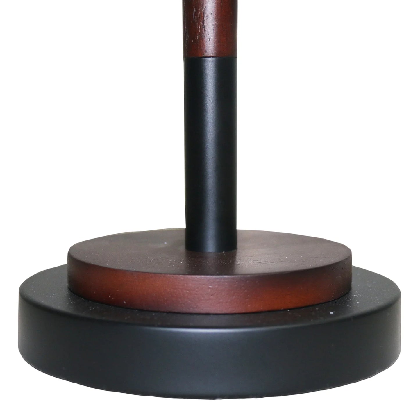 Black Umbrella Shaped Table Lamp Walnut Finish Bronze 110V - okeli lights