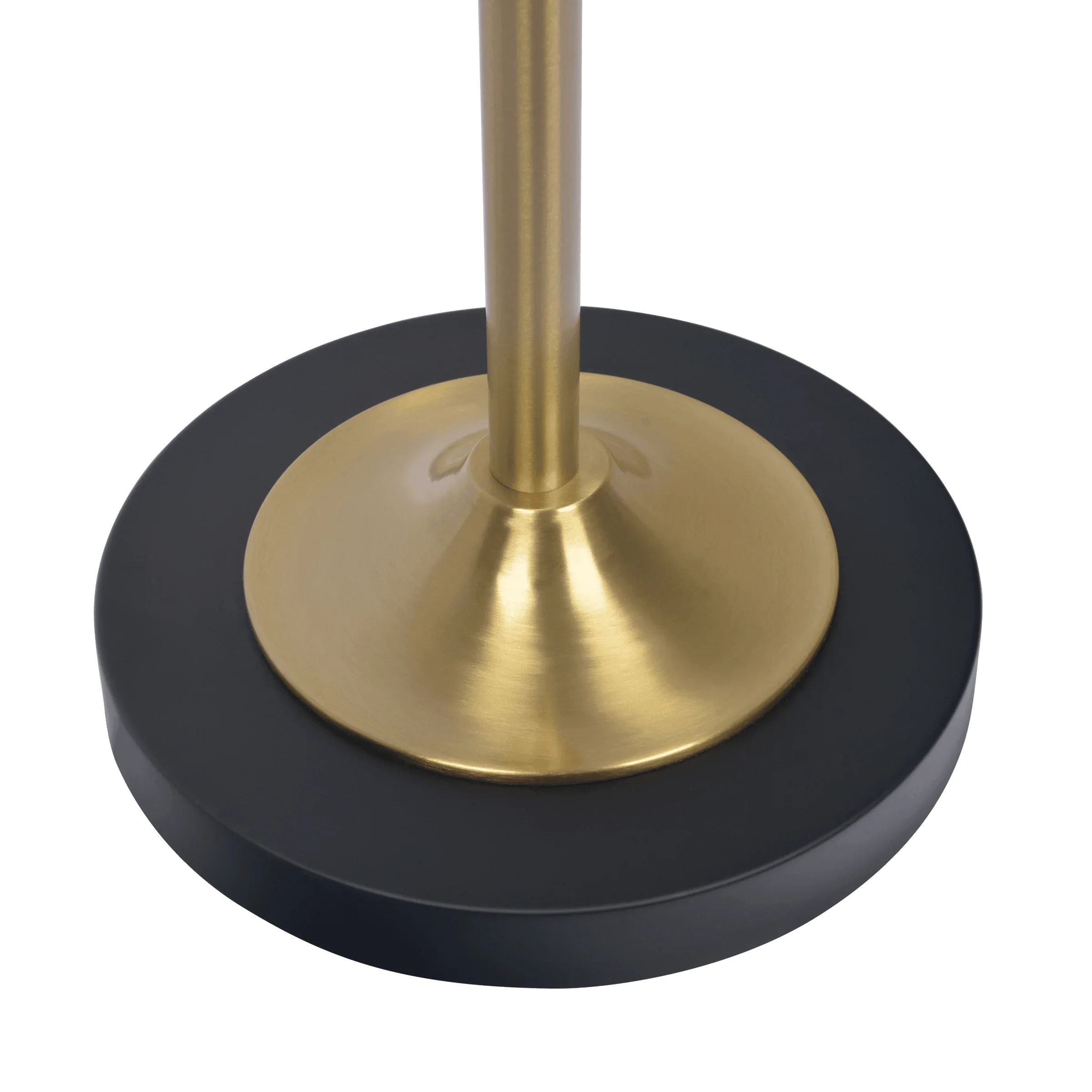 Brassed Gold Floor Lamp with 4-Way Switch Double Spots with Metal Base - okeli lights