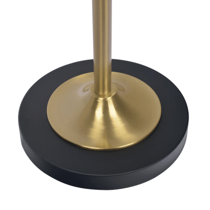 Brassed Gold Floor Lamp with 4-Way Switch Double Spots with Metal Base - okeli lights