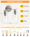 2-light brushed nickel bathroom wall fixture