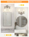 Brushed nickel two-light bathroom vanity wall sconce