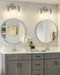 Brushed nickel bathroom light fixtures 2-pack